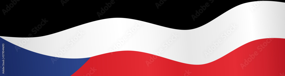 Czech Republic flag wave isolated on png or transparent background Czech Republic flag wave isolated on png or transparent background
