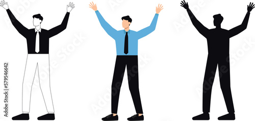 the concept of illustration of business owners is enthusiastic about working