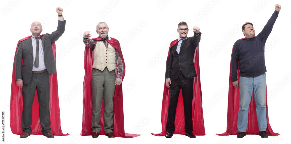 group of people in red raincoat isolated group of people in red raincoat isolated