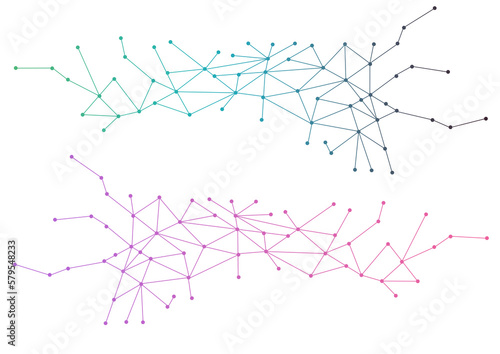 幾何学模様の背景　パーツ 組み合わせ　透過PNG