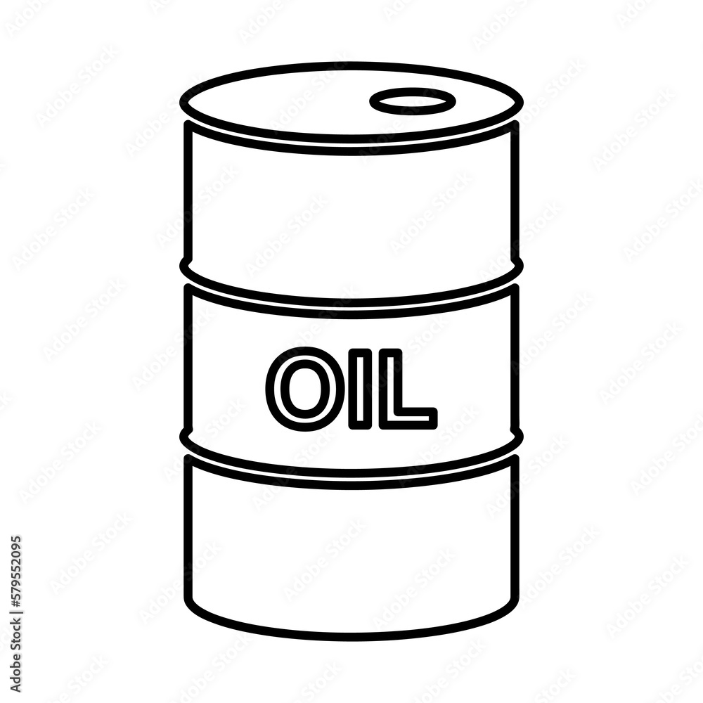 Oil barrel vector icon flat illustration on white background Oil barrel vector icon flat illustration on white background