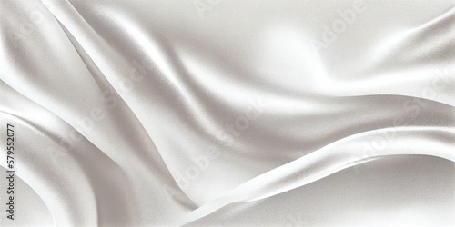 Texture of silk fabric. White silk satin background. Beautiful soft folds on the smooth surface of the fabric. luxury background. generative ai