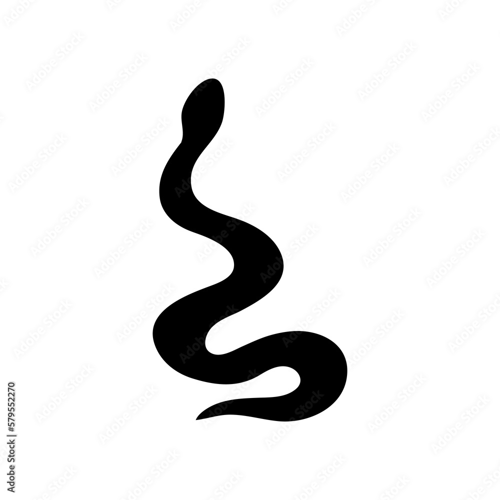 Fototapeta premium snake vector icon flat illustration on white background..eps
