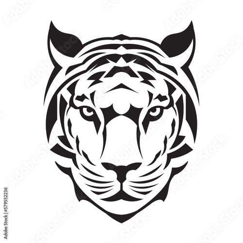Tiger face vector illustration decorative style style  perfect for t shirt design and mascot logo also tattoo design