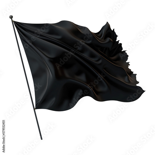 Bild auf Leinwand Plain black flag