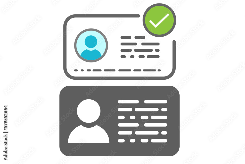 Identification Card With Verified Check Mark Id Card Verification Identification Card With Verified Check Mark Id Card Verification