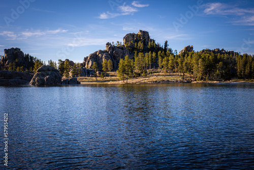 lake and trees