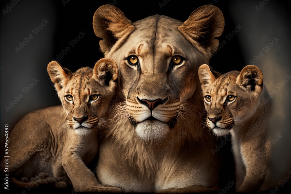 Lion mother love the loving relationship between parents and their
