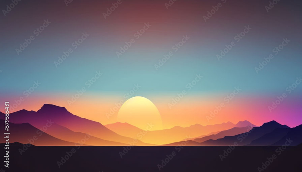 sunrise in mountains background