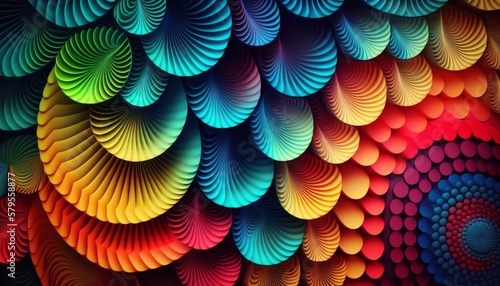 Abstract coloful Composition background, Generative AI