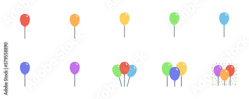 SVG Balloons Icons Set
