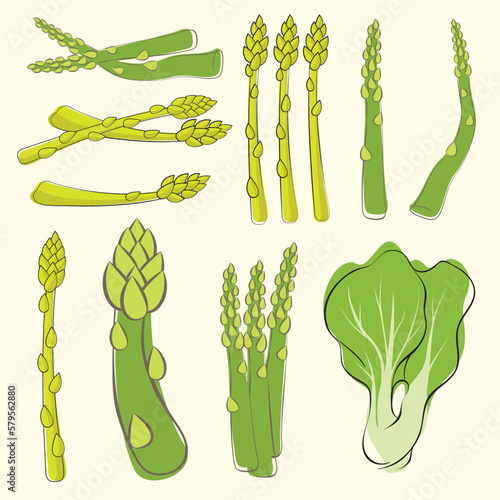 set of asparagus