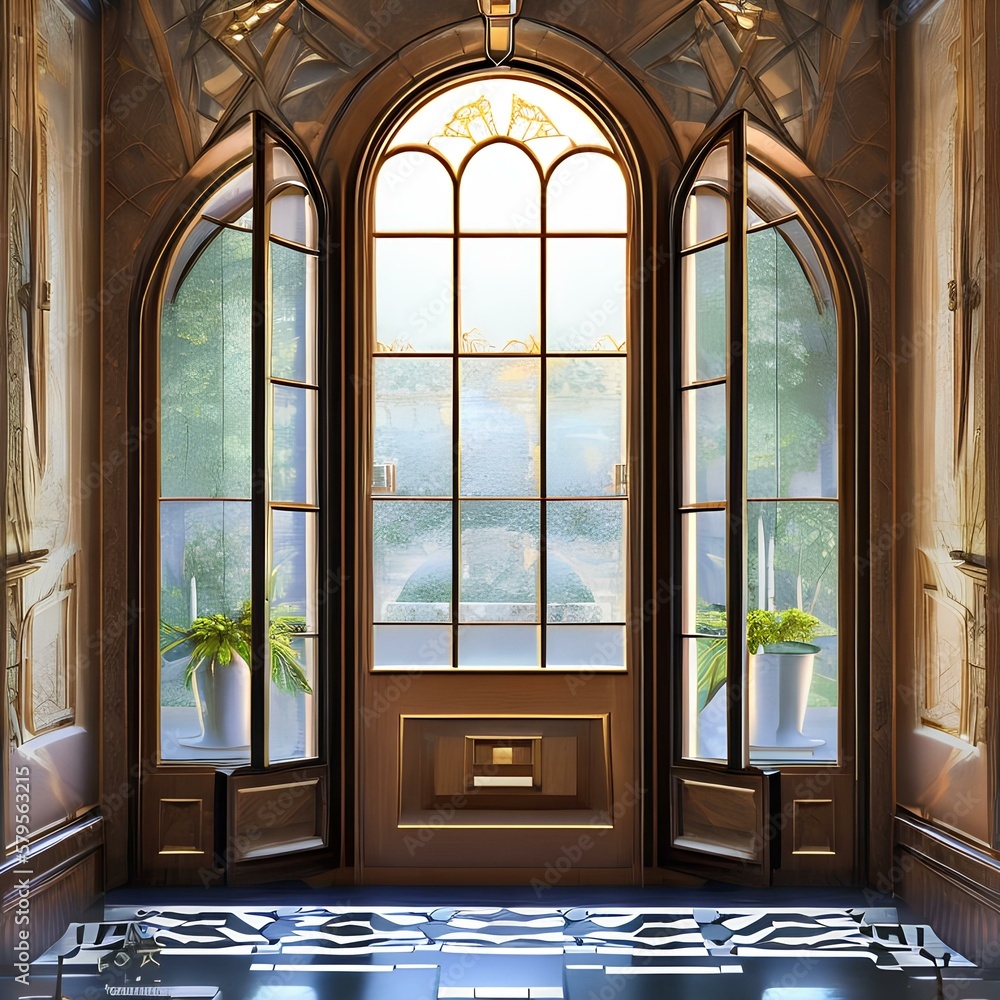 Fototapeta premium a warm and inviting entryway2, Generative AI