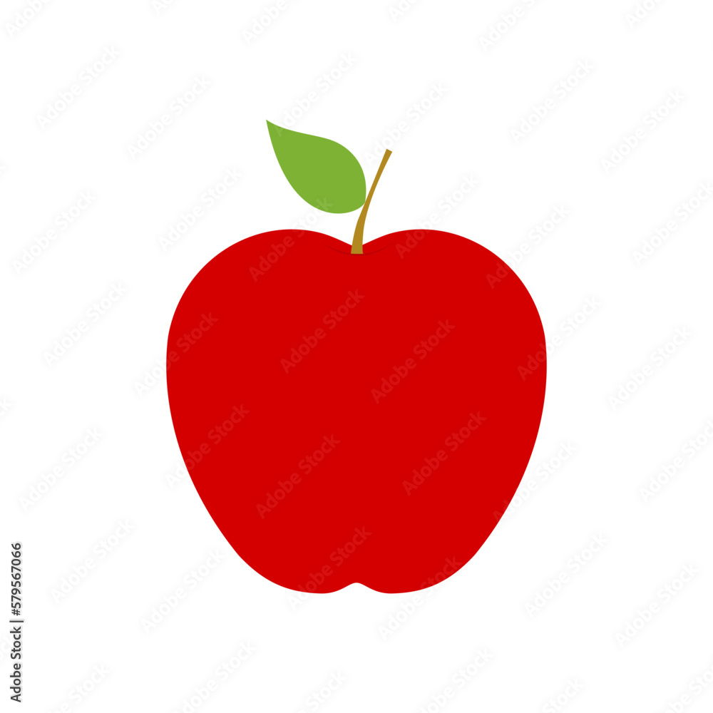Red apple fruit icon vector illustration in flat style Red apple fruit icon vector illustration in flat style