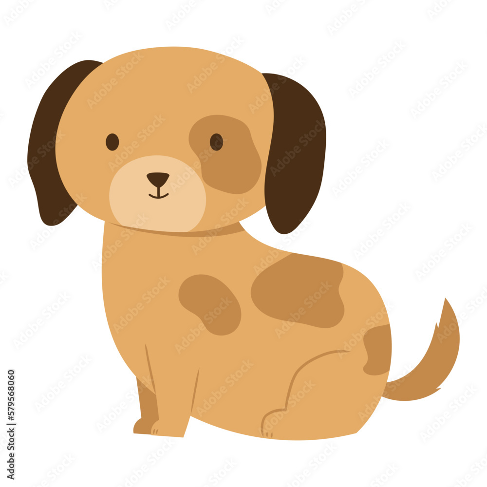 cute dog illustration