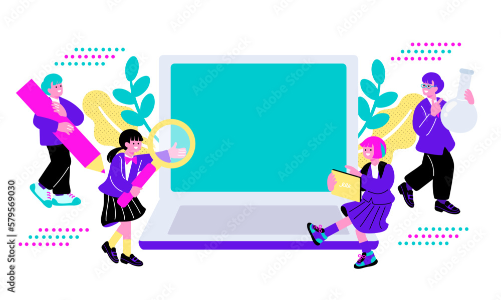 ICT教育をイメージするイラスト
ICT教育をイメージするイラスト