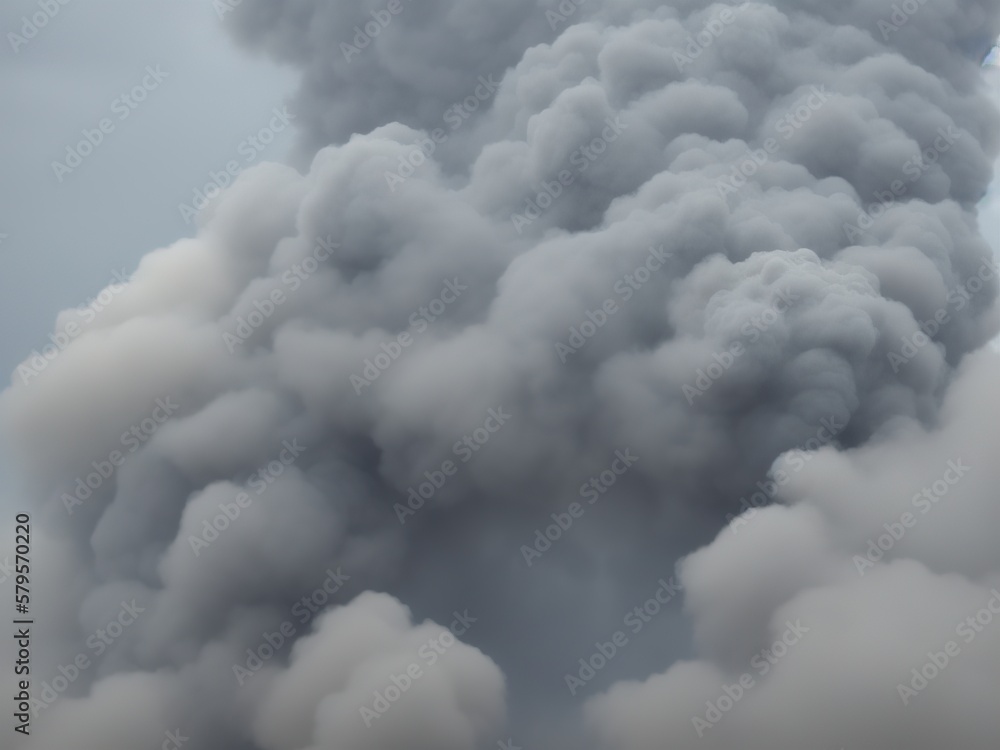 Thick smoke clouds, Generative AI
