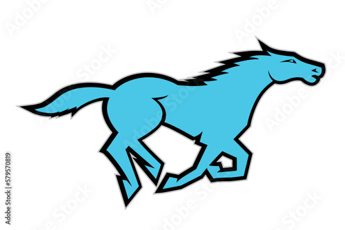 stallion horse running logo vector symbol. the silhoutte of black horse illustration design