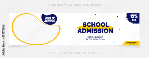 admission banner cover linked in template design