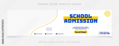 admission banner cover linked in template design
