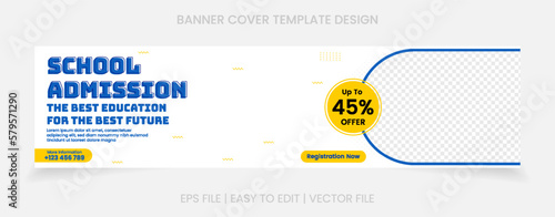 admission banner cover linked in template design