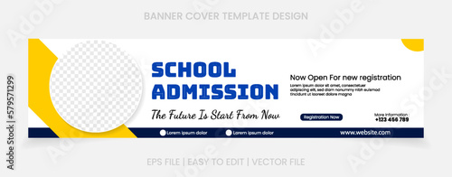 admission banner cover linked in template design