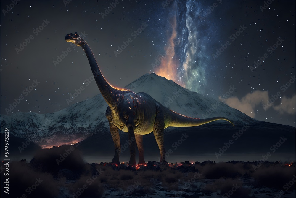 Argentinosaurus Dinosaur - Generative AI Stock Illustration | Adobe Stock