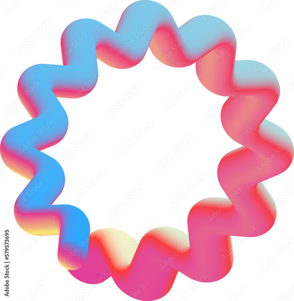 Abstract 3D gradient elements graphic.