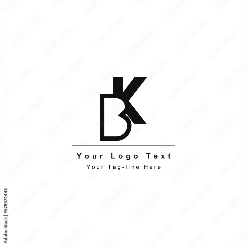 Premium Initial Letter BK logo design. Trendy awesome artistic black and white colorBK KB initial based Alphabet icon logo Premium Initial Letter BK logo design. Trendy awesome artistic black and white colorBK KB initial based Alphabet icon logo