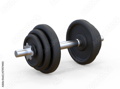 Gym dumbbell isolated. PNG transparency