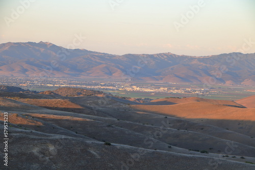View of the valley and the hills from the Badger Hills trail in Fort Ord National Monument photo