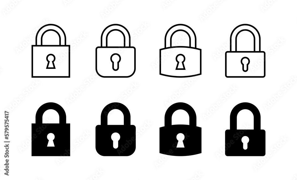 Lock icon vector for web and mobile app. Padlock sign and symbol. Encryption icon. Security symbol Lock icon vector for web and mobile app. Padlock sign and symbol. Encryption icon. Security symbol