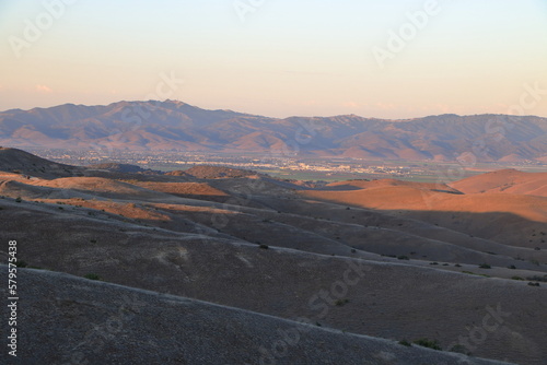 The Salinas Valley and hills of the Gabilan range in Salinas, CA photo