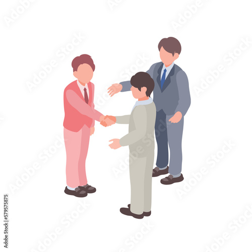 仲介 同盟を結ぶイラスト