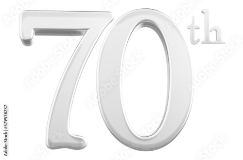 70 th anniversary - white number anniversary