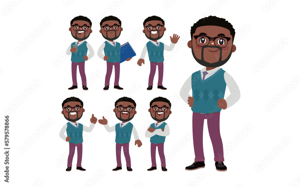 Office worker with different poses Office worker with different poses