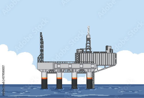 Rocket Launch Scaffolding or Launchpads Vector