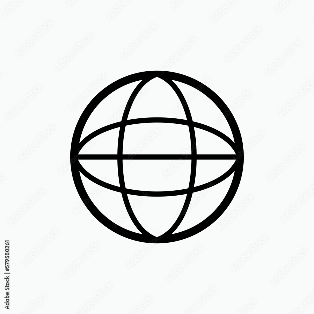 Globe Icon - Vector, Sign and Symbol for Design, Presentation, Website or Apps Elements. Globe Icon - Vector, Sign and Symbol for Design, Presentation, Website or Apps Elements.