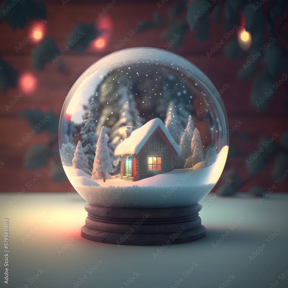 snow globe created using AI Generative Technology snow globe created using AI Generative Technology