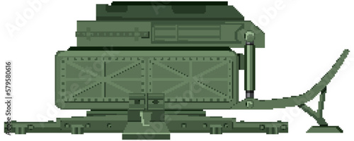 Military missile launcher vector