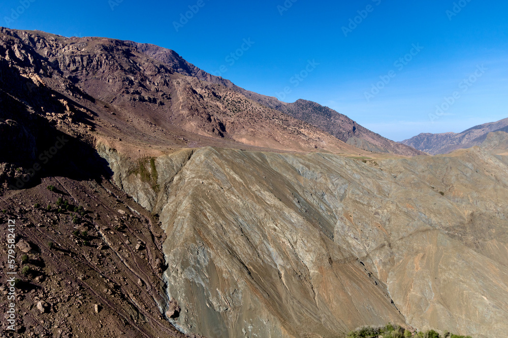 Green foothills of the Atlas Mountains in Morocco