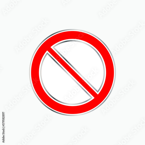 Free Download Stop Icon - Prohibition Vector, Sign and Symbol for Design, Presentation, Website or Apps Elements.  - GFXLoad