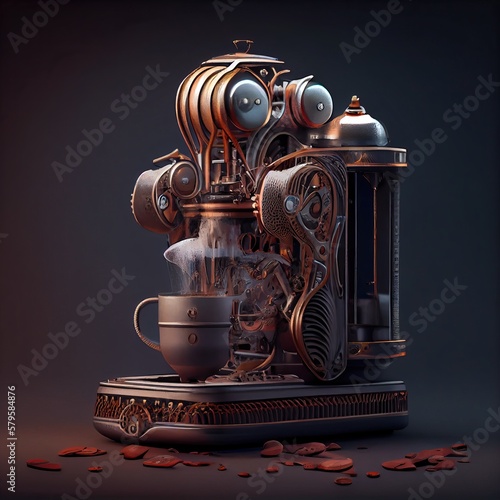 elegant Steampunk style cof...