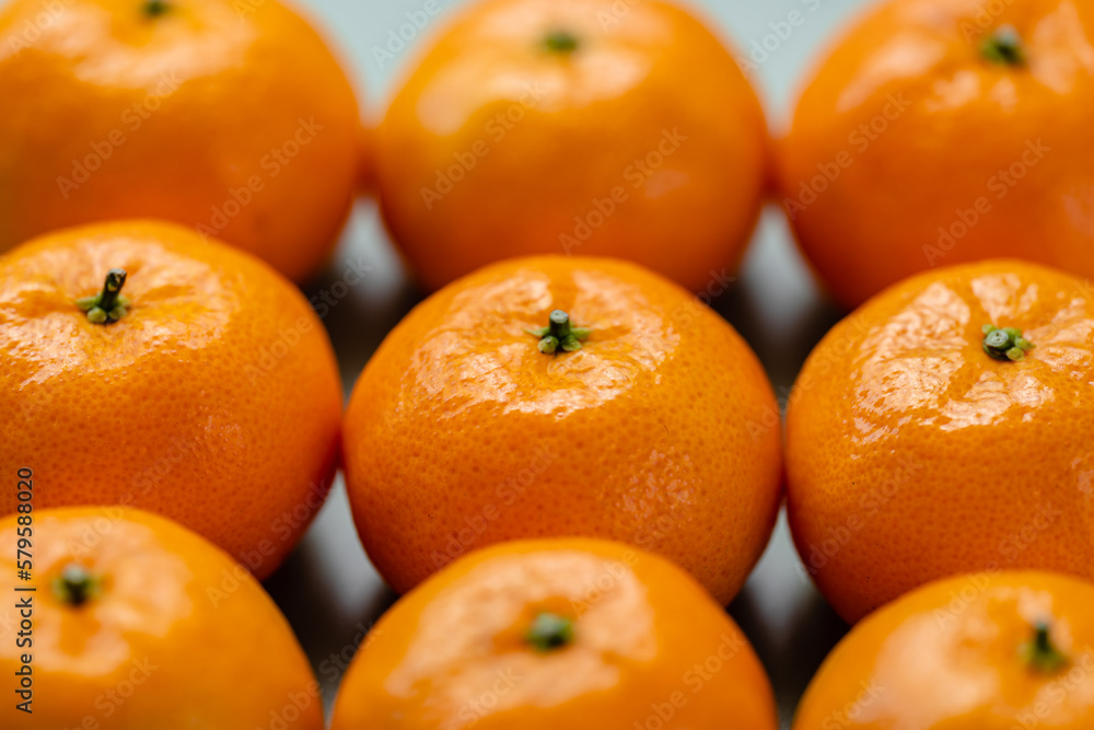 tangerines on a pure background