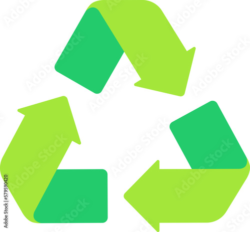 Recycle Green Sign Recyling Waste Arrows Ecology Symbol Flat Icon Illustration