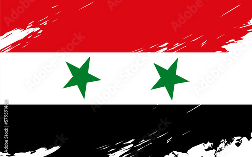 Vector illustration of syria flag template photo