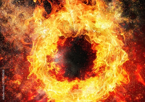 爆発する火炎のイラスト背景