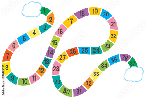 Simple board game template for children