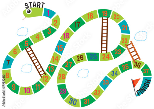 Simple board game template for children