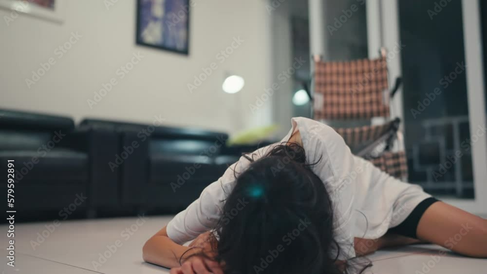 A woman is paralyzed crying in pain and anger because she can no longer